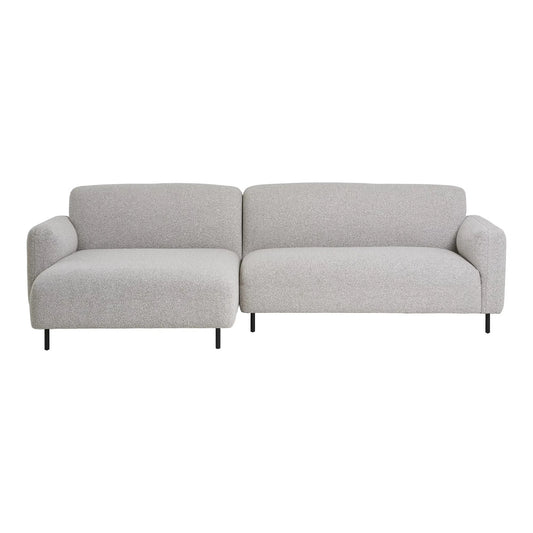 Salvador Lounge Sofa | Light Grey Bouclé | Left