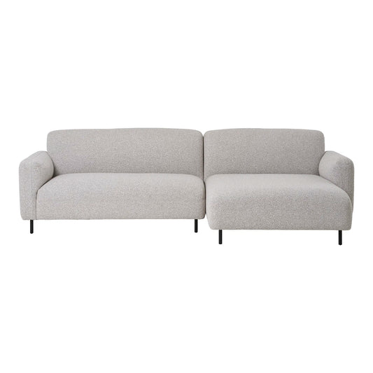 Salvador Lounge Sofa | Light Grey Bouclé | Right