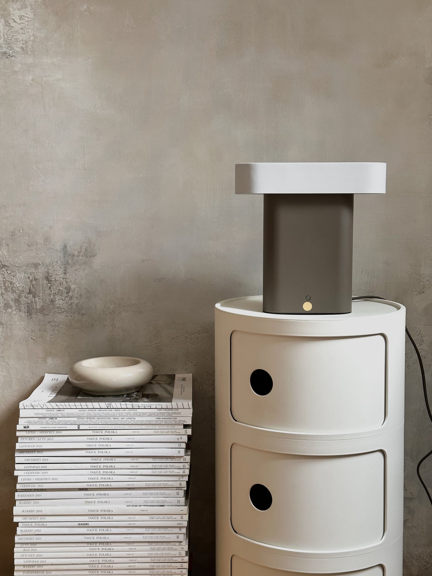 Sleek Table Lamp Brown/Light grey