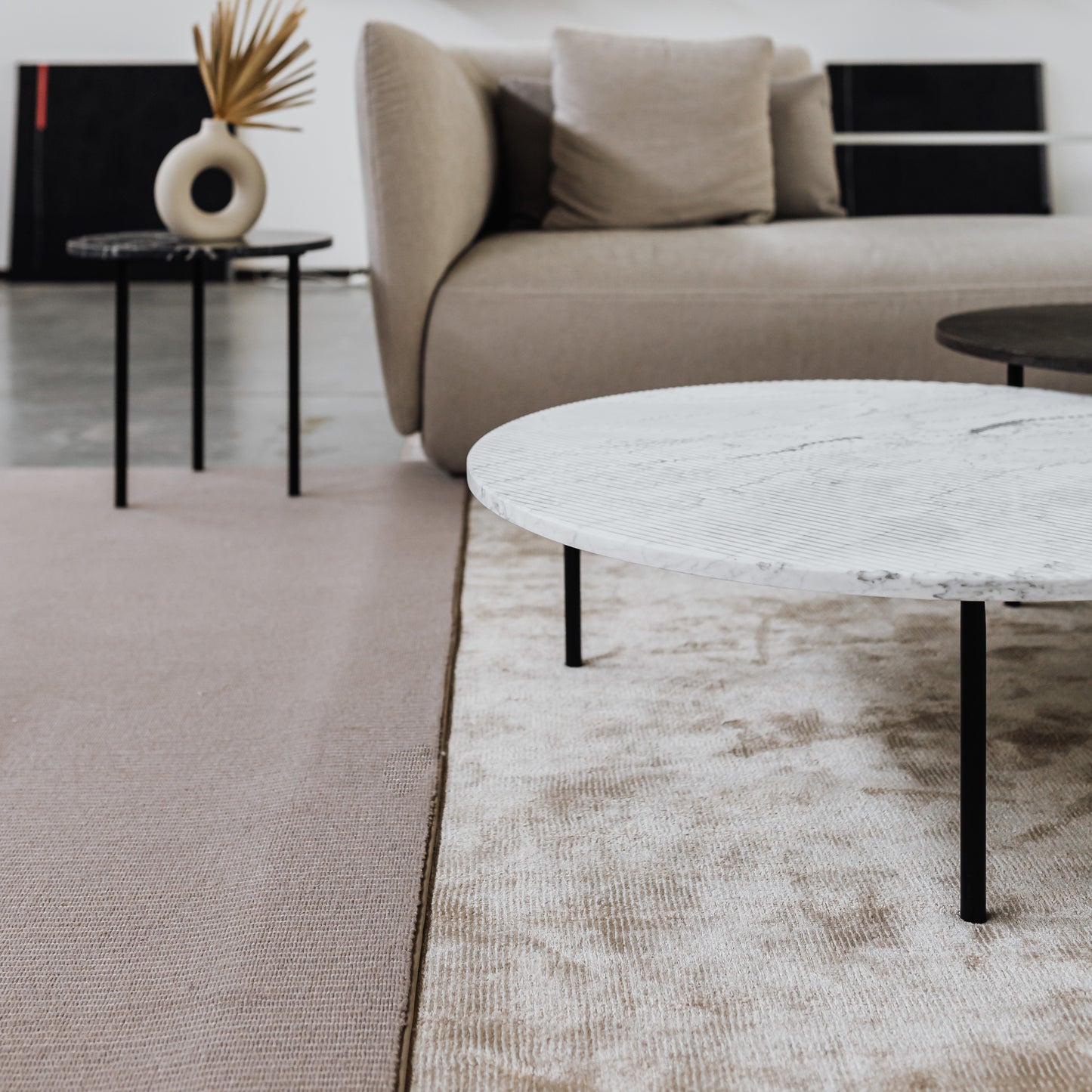 Carrara Marble Coffee Table | Grooved