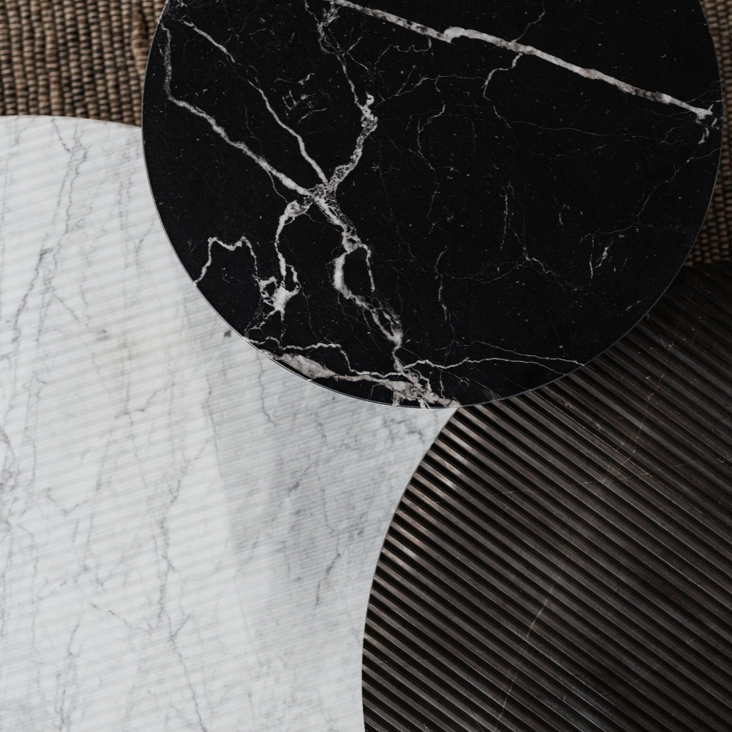 Carrara Marble Coffee Table | Grooved